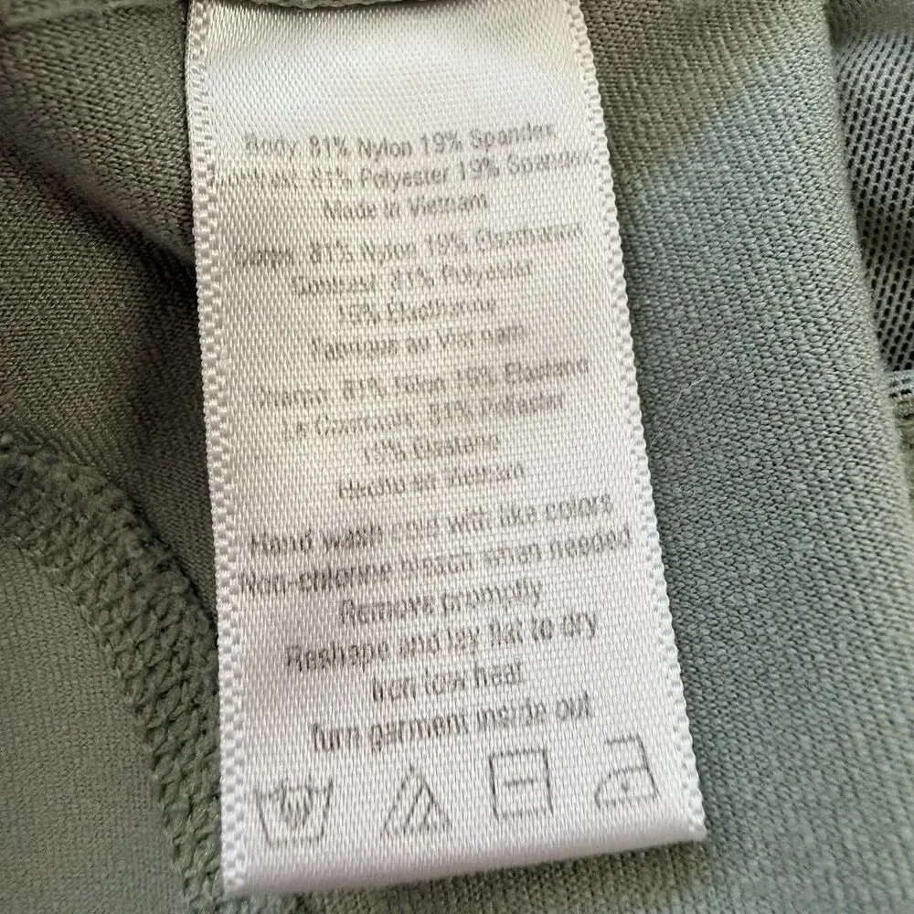 Alo Yoga Airbrush Mesh Panel Leggings Sage Green M High Rise Yoga Activewear
